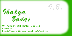 ibolya bodai business card